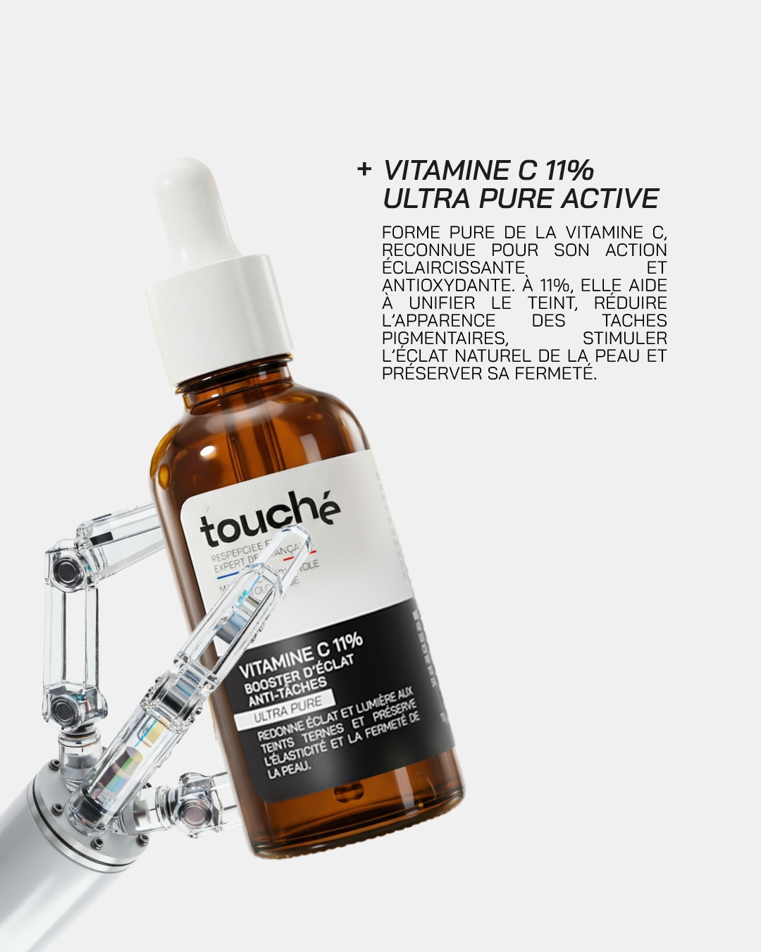 VITAMINE C 11% ULTRA PURE · HIGH POTENCY - Touché Skincare Lab