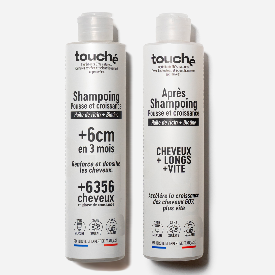 Pack shampooing et après-shampooing pousse et croissance - Touché Skincare Lab