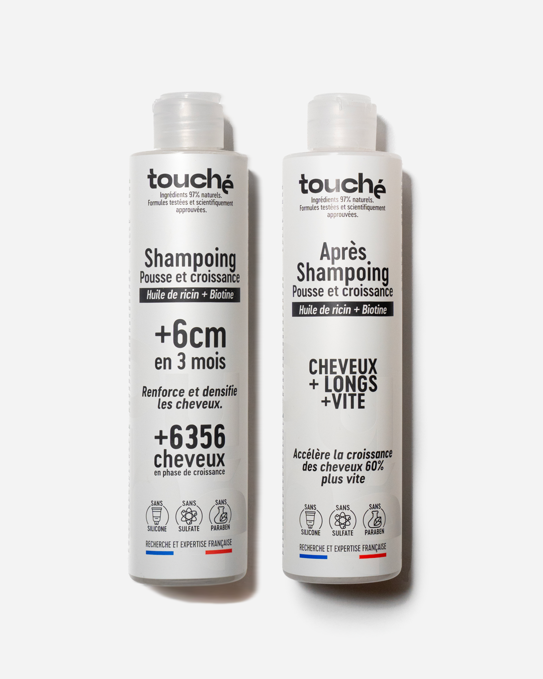 Pack shampooing et après-shampooing pousse et croissance - Touché Skincare Lab