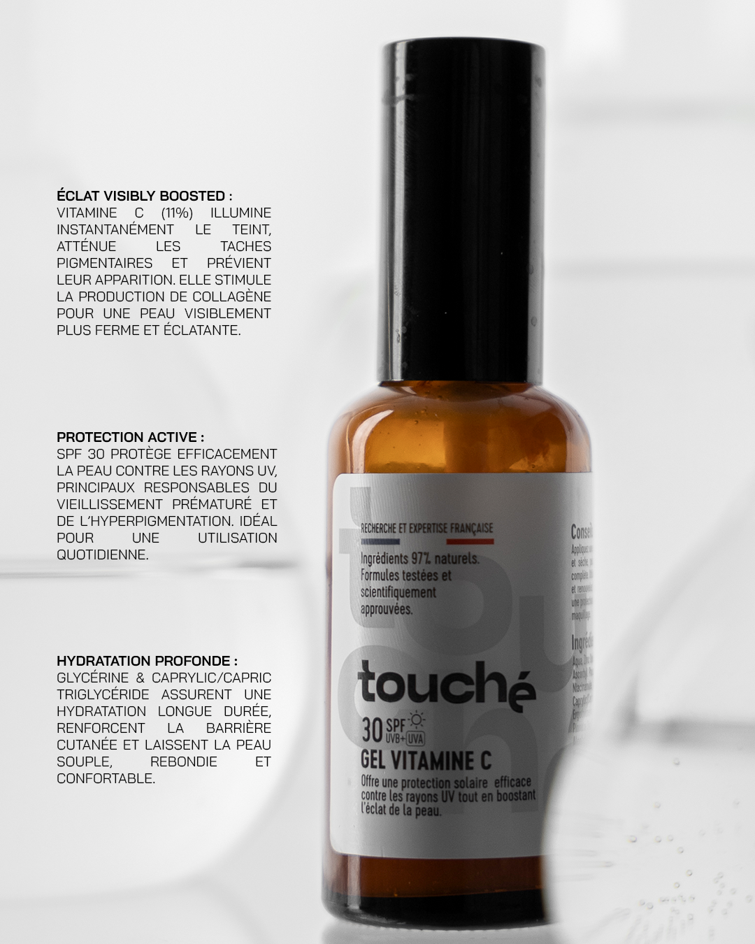 Gel Vitamine C 11% + SPF 30 - Touché Skincare Lab